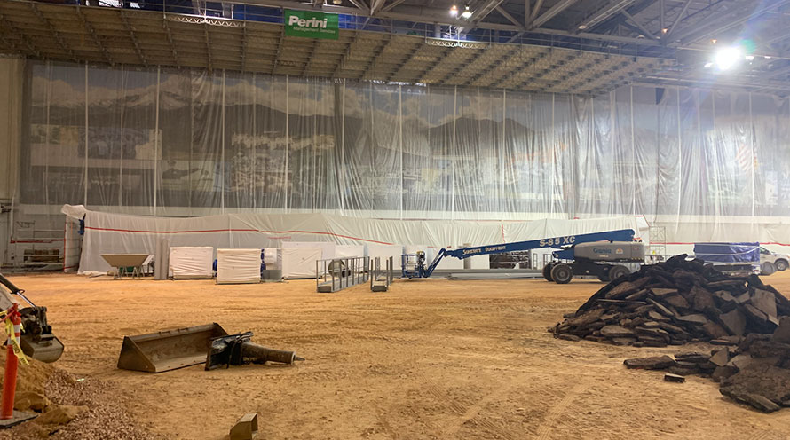 Demolition at the Air Force Academy Fieldhouse